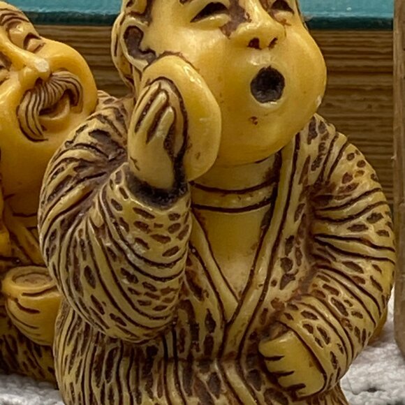 3 Little  Monk Figurines Buddhas Vintage Collectible  ornament figurines - Picture 7 of 7